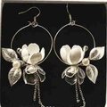 Upcycle with Jing Delicate Floral Moon Earrings Hopea