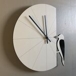 Pauliina Rundgren Handicrafts Woodpecker wall clock