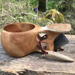 Kuksa cup, 1,8 dl with horn decoration