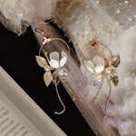 Upcycle with Jing Delicate Floral Moon Earrings