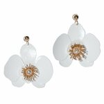 Upcycle with Jing Butterfly Orchid Stud Earrings, white