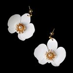 Upcycle with Jing Butterfly Orchid Stud Earrings, white