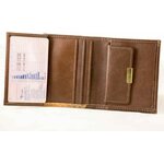 Fish Rick wallet with burbot leather surface inside picture, driver license pocket