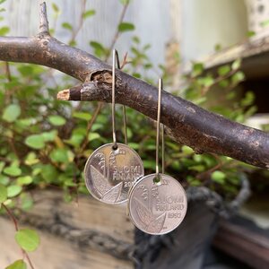 Earrings from old coins